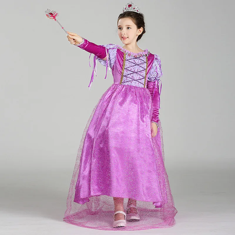 

MQATZ Girls Princess Belle Sophia Dress Kids Yellow Party Cosplay Costume Children Girl Beauty Princess Cos Dress up Ball Gown