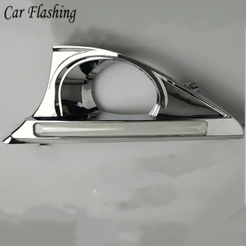 

Car Flashing 1 Pair DRL LED Daytime Running Lights Daylight Fog light cover with Yellow Signal For Toyota Camry 2012 2013 2014