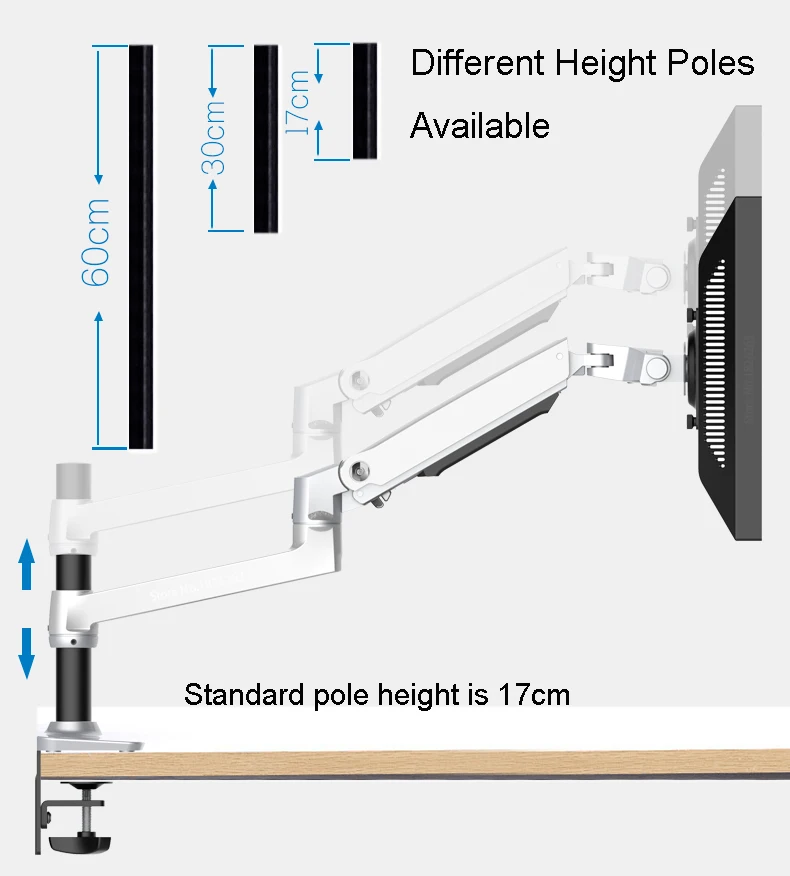 different height pole