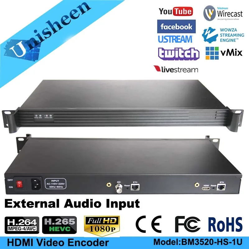Видеокодер H.265 HEVC MPEG-4 AVC/H.264 4 в 1 HDMI HD SDI | Компьютеры и офис
