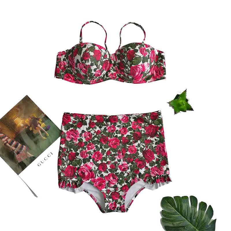 

Hot bikini 2019 sexy women swimwear ruffle high waist bathing suit swimwear female high waist swim wear brazilian