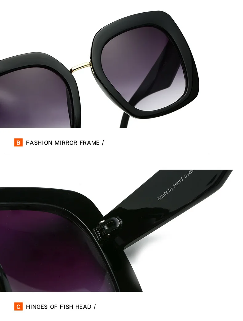 YOOSKE, негабаритные солнцезащитные очки для женщин,, квадратные солнцезащитные очки, женские роскошные брендовые Винтажные Солнцезащитные очки с большой оправой, женские трендовые очки
