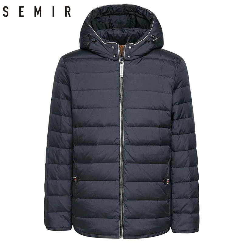 は Semir ジャケット男性ダウンジャケットメンズ冬ジャケットフード付きファッション正規のコート上着防風服 Jacket Down Jacket Down Menjacket Fashion Aliexpress