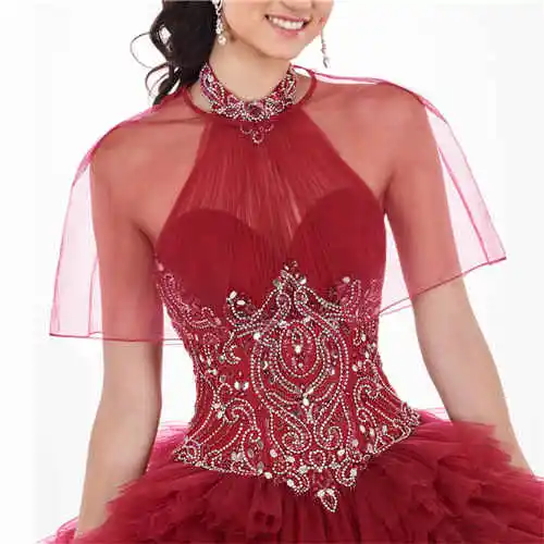 Excellent pars quinceañeras vertidos de 15 anos sweets Halter Appliques With Jacket vestidos de quinceanera dresses - Цвет: 1