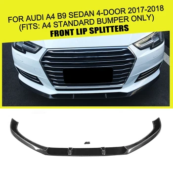 

Carbon Fiber / FRP Car Front Bumper Lip Spoiler Splitters Protector for Audi A4 B9 Sedan 4 Door Standard Bumper 2017 2018