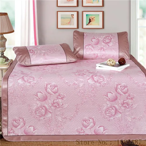 Летний охлаждающий коврик, комплект для простыней, складные простыни, подстилка-кровать, чехол для лета, ротанговый коврик 1,8 м, 1,5 м, кровать, летний комплект белья, коврик - Цвет: yaozihanchun pink