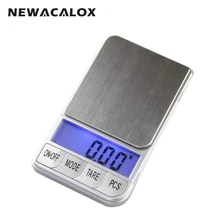NEWACALOX 500g x 0.01g Pocket Precision Digital Scale for Gold Sterling Silver Jewelry Scale 0.01 Electronic Weighing Scales