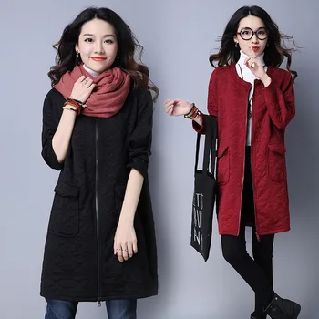 

Loose Long Cardigans Autumn Coat Knitted Women Sweaters Jacket Black Red XL XXL Long Sleeve Female Harajuku Chaqueta Mujer Pull