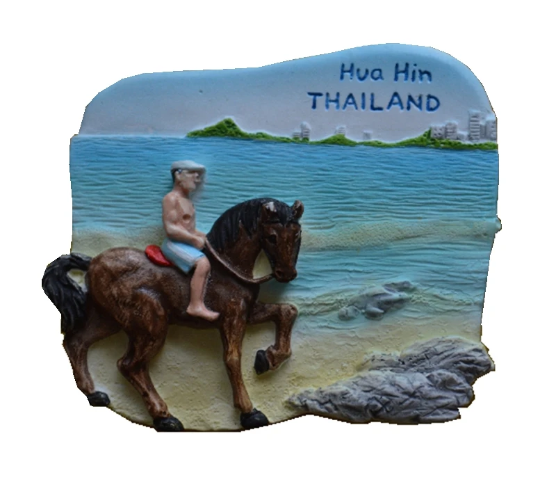 Thailand Hua Hin Beach Hand Painted Aromatherapy 3d Fridge Magnets