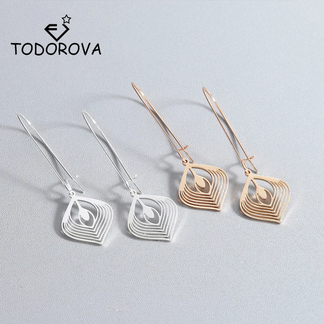

Todorova Simple Creative Metal Geometric Drop Earrings for Women oorbellen Alloy Geometric Earring Jewelry Gift boucle doreille