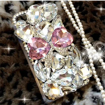 

XINGDUO For Samsung galaxy S10 PLUS Bling Pink bow hinestones cover case for samsung galaxy S7/S7 Edge/S8/S8 Plus/s10/s10e/A7
