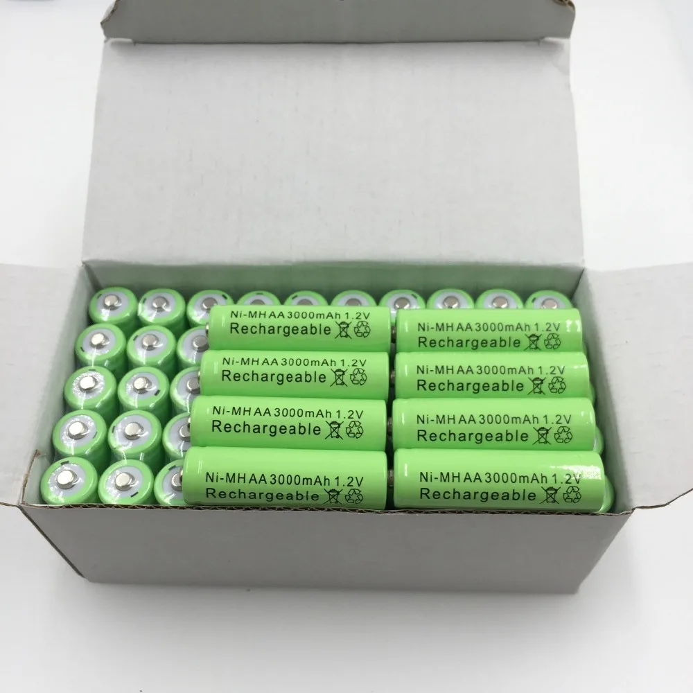 

4/8/12/16/20 PCS Original AA 3000 mAh 1,2V Calidad batera recargable AA 3000 mAh Ni-MH recargable de 1,2 V 2A batera