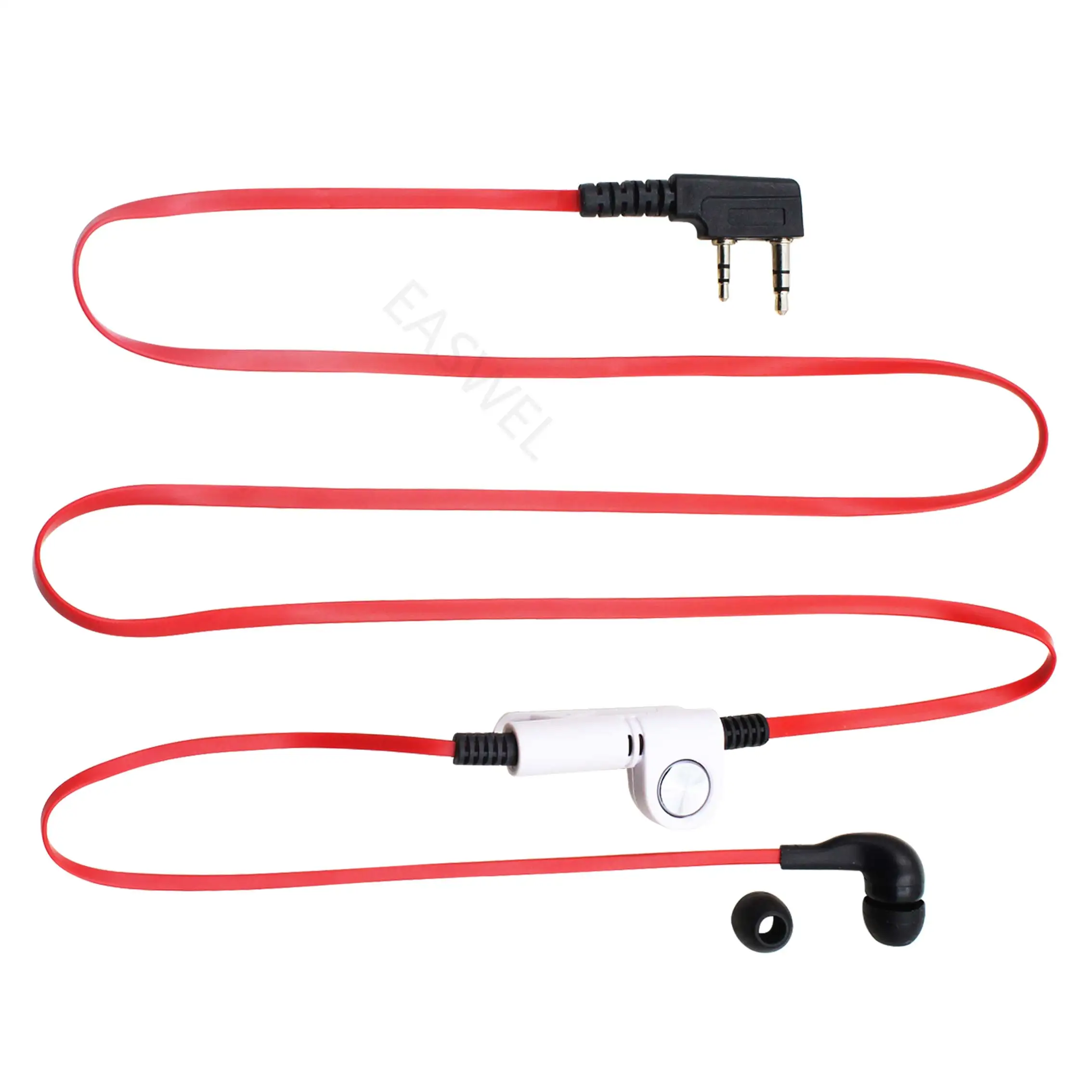 50 шт. 2Pin наушник гарнитура PTT микрофон для Kenwood Baofeng Walkie Talkie