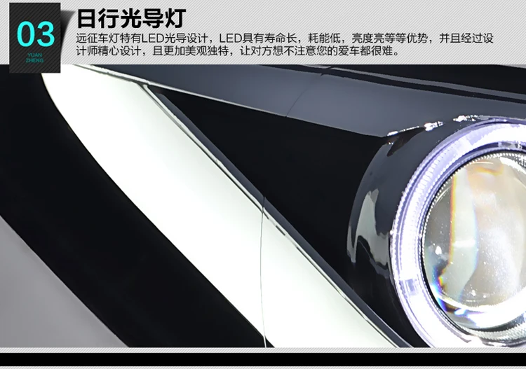 D-YL автомобильный Стайлинг для Toyota C-RV фары 2013- C-RV светодиодный фары DRL Биксеноновые линзы дальнего ближнего света парковочные противотуманные фары