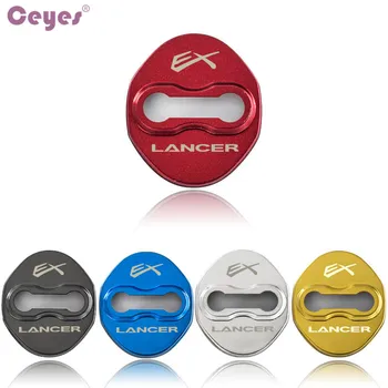 

Car Styling Auto Emblems Door Lock Cover sticker Case For Mitsubishi EX Lancer Galant L200 Lancer 10 Ornament Accessories