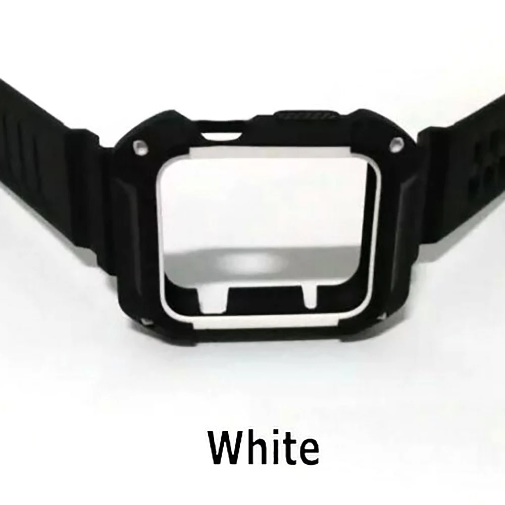 2 в 1 защитный чехол для часов с ремнями Сменные ремни кожа для Apple Watch 1/2 силиконовый ремешок для часов 3 цвета