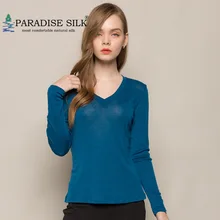 Женская футболка Шерстяная трикотажная женская футболка с v-образным вырезом и длинным рукавом Размер M L XL