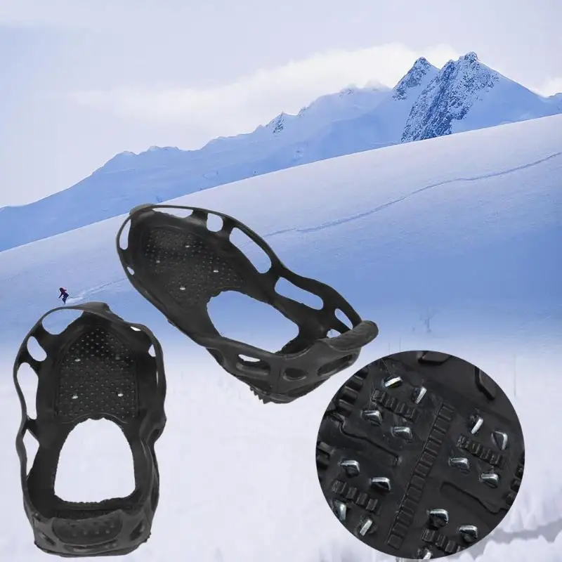 Step confidently in slippery terrain with these 24 Tooth Ice Gripper Boot Crampons. With 24 steel spikes, there is enough to really dig in - you can hit the trail, ski slope, or even winter hike in style. They'll give you a grip on icy surfaces that'll make you wonder why you ever worried. Enjoy your winter terrain, no slips!