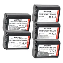 5 uds 2000mAh Bateria NP-FW50 NPFW50 NP FW50 baterías para Sony NEX-5 NEX-7 SLT-A55 A33 A55 A37 A3000 A5000 A51000 A6000 cámaras
