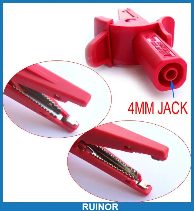 

4pcs 1000V 10A Alligator Clip for 4mm Banana Plug Test Probe HV Test Clips