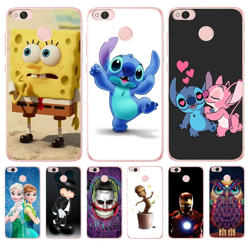 

Luxury Stitch For Coque Xiaomi Redmi Note 7 phone Case Soft Silicone TPU etui back cover coque cartoon bumper joker Marvel Hero