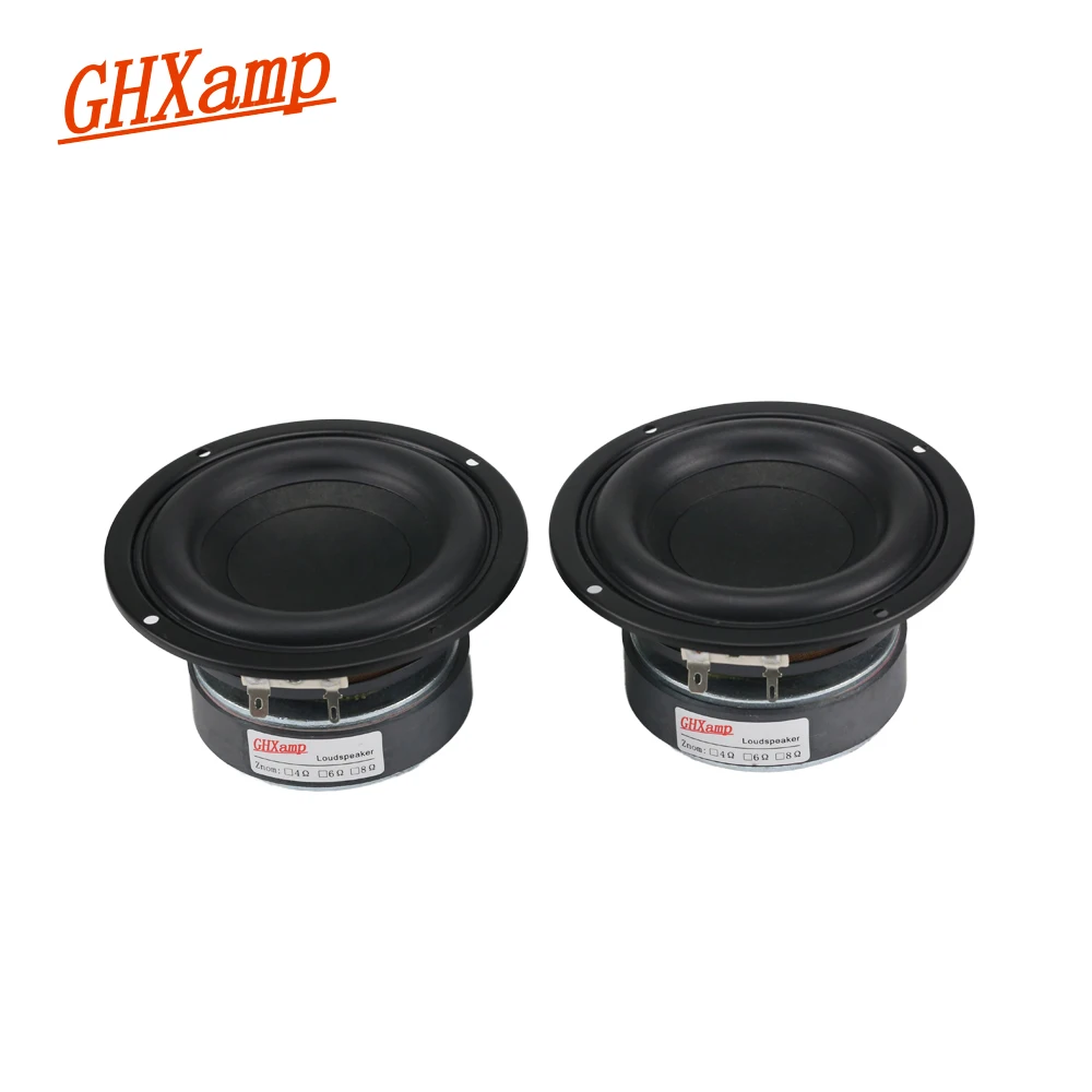 GHXAMP 4 inch 40W Round Subwoofer Speaker Woofer High power BASS Home Theater 2.1 Subwoofer Unit 2 Crossover Louspeakers DIY 1PC