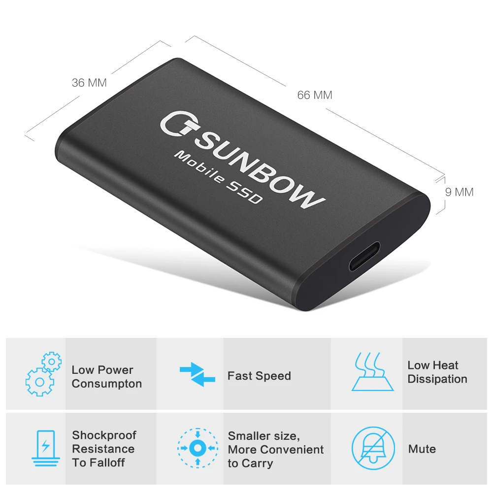 TCSUNBOW внешний твердотельный накопитель 500GB Портативный жесткий диск Hdd для игровой машины