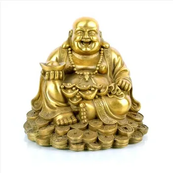 

The opening of Maitreya copper Buddha Buddha gold ornaments decoration Feng Shui lucky Home Furnishing enrichment