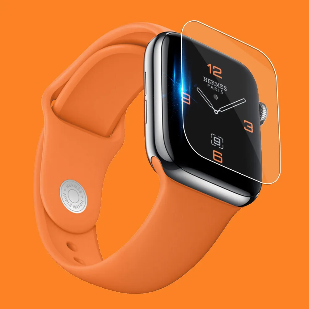 5 упаковок HD полное покрытие ТПУ Защитная пленка для Apple Watch серии 4(44 мм) полное покрытие экрана протектор L513