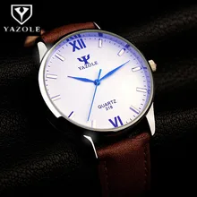 YAZOLE-reloj analógico de cuarzo para hombre, accesorio de pulsera resistente al agua con calendario, complemento Masculino de marca de lujo con diseño moderno, disponible en color azul