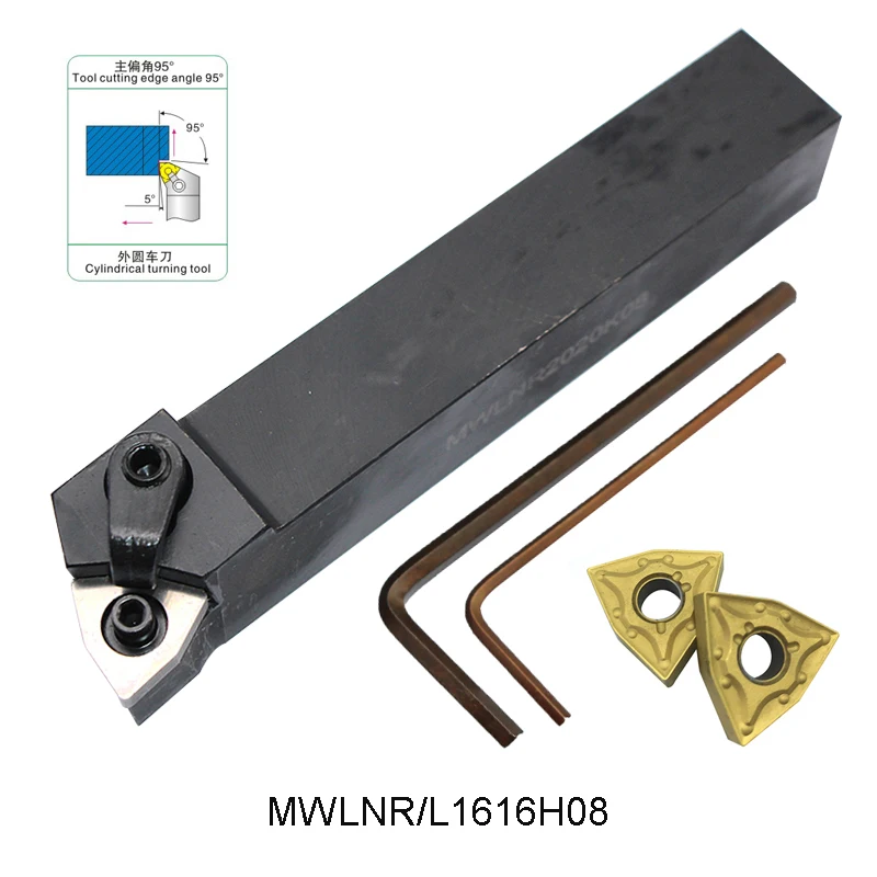 

MWLNR1616H08 MWLNL1616H08 MWLNR2020K08 MWLNL2020K08 Extermal Turning Tool holder for WNMG080404 WNMG 080404