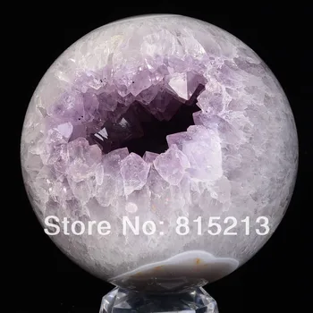 

ddh00752 Natural Amethyst Geode Agate Carved Crystal Sphere Ball,Decoration