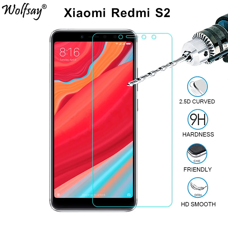 2 шт. закаленное стекло для Xiaomi Redmi S2 защита экрана глобальная версия