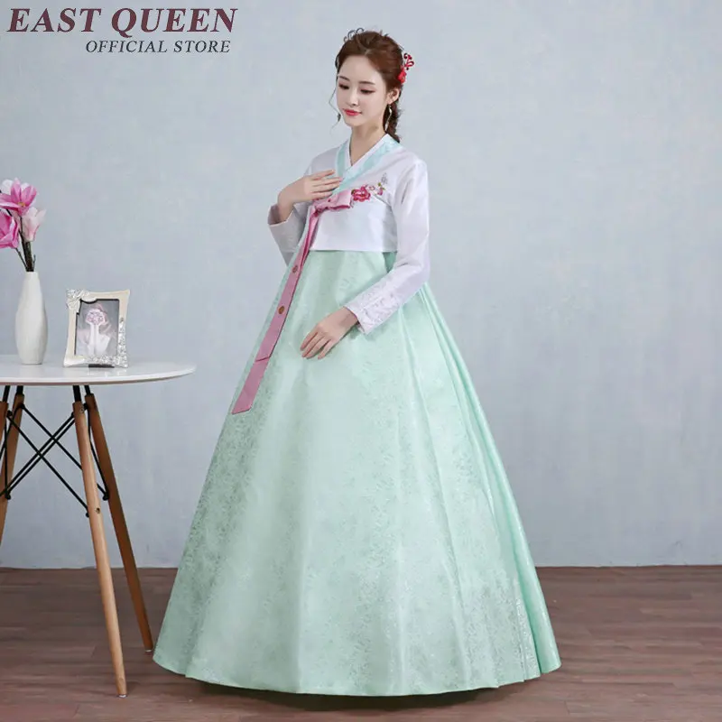 Новое поступление Длинные рукава корейский ханбок корейский традиционная одежда Корейская свадьба ханбок для женщин kk816 yz - Цвет: 6