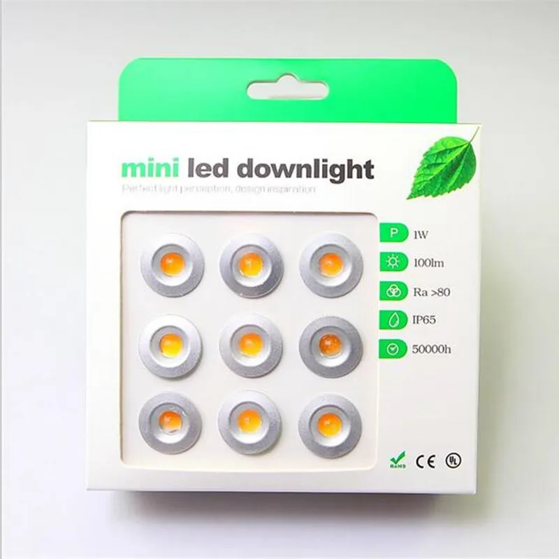 

9pcs/lot DC12V 1W LED MINI Downlight Bridgelux Chip Waterproof IP65 LED Spot Light LED Cabinet Light New Design