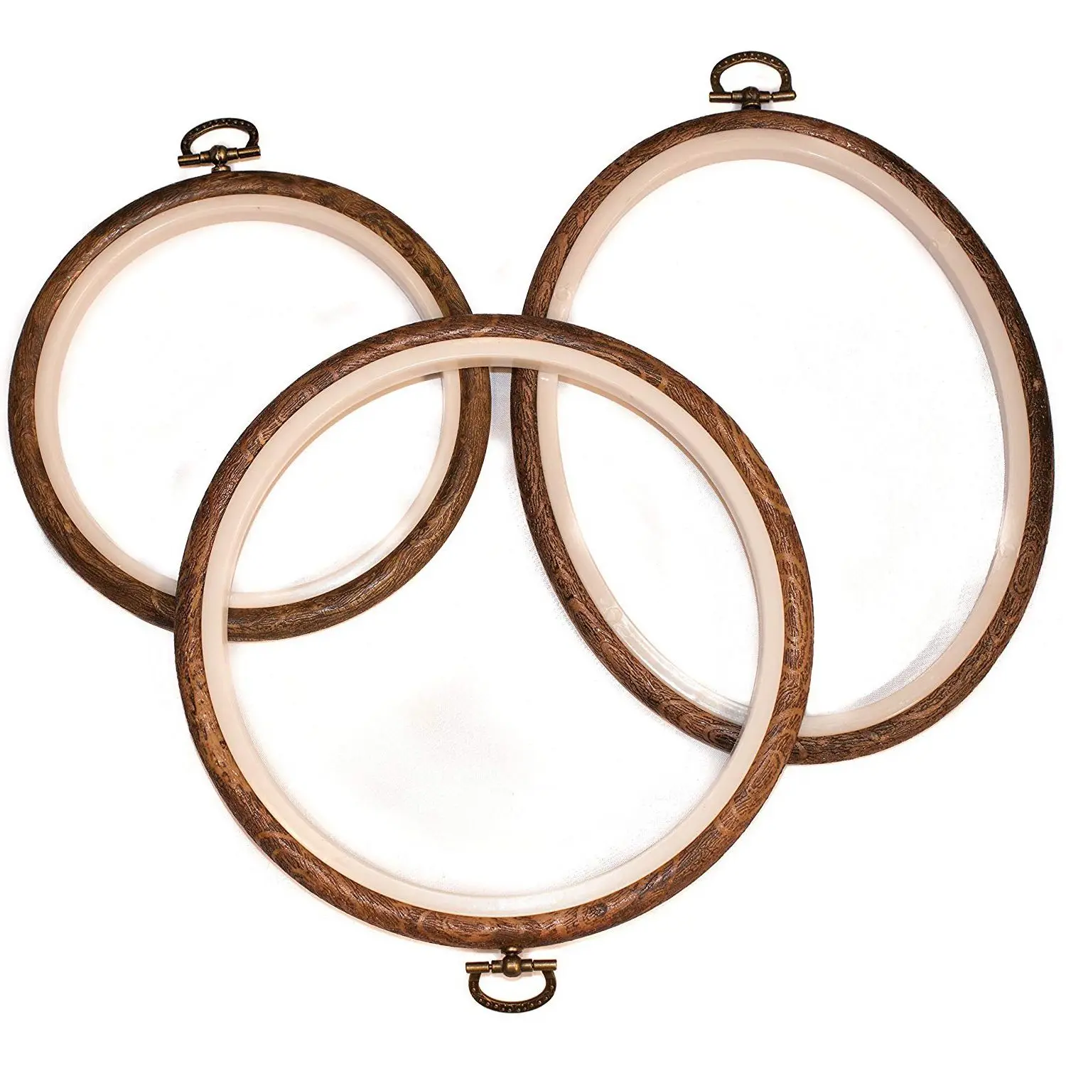 Botique Embroidery Hoops and Cross Stitch Hoops Imitated Wood Display