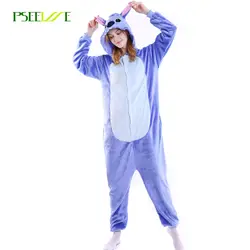 PSEEWE фланелевые пижамы животных одна деталь стежка Onesie Зима взрослых косплэй мультфильм животных pijamas для женщин мужчин теплые