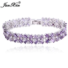 Модные украшения Для женщин Браслеты 10KT белого золота заполнено AAA серебряное кольцо с миним камнем для женщин браслет горячий продавать BR0149