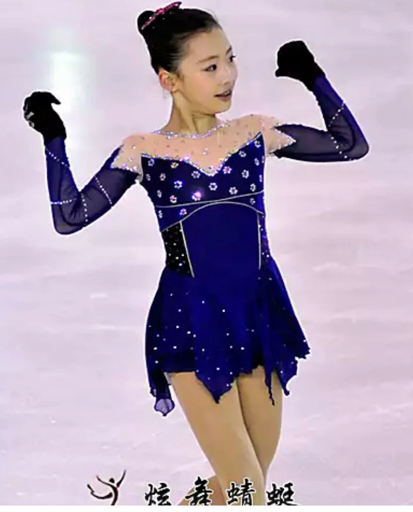 

Free shippingRoyalBlueleotard RHYTHMIC GYMNASTICS age 6-8, ice skating, acrobaticsSD521