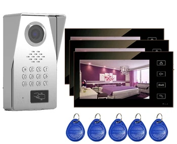 

XinSiL Top Quality TFT LCD Color 7"Video Door Phone Doorbell IR Intercom Home Security System HD Camera w/t ID Card&Password 1V3