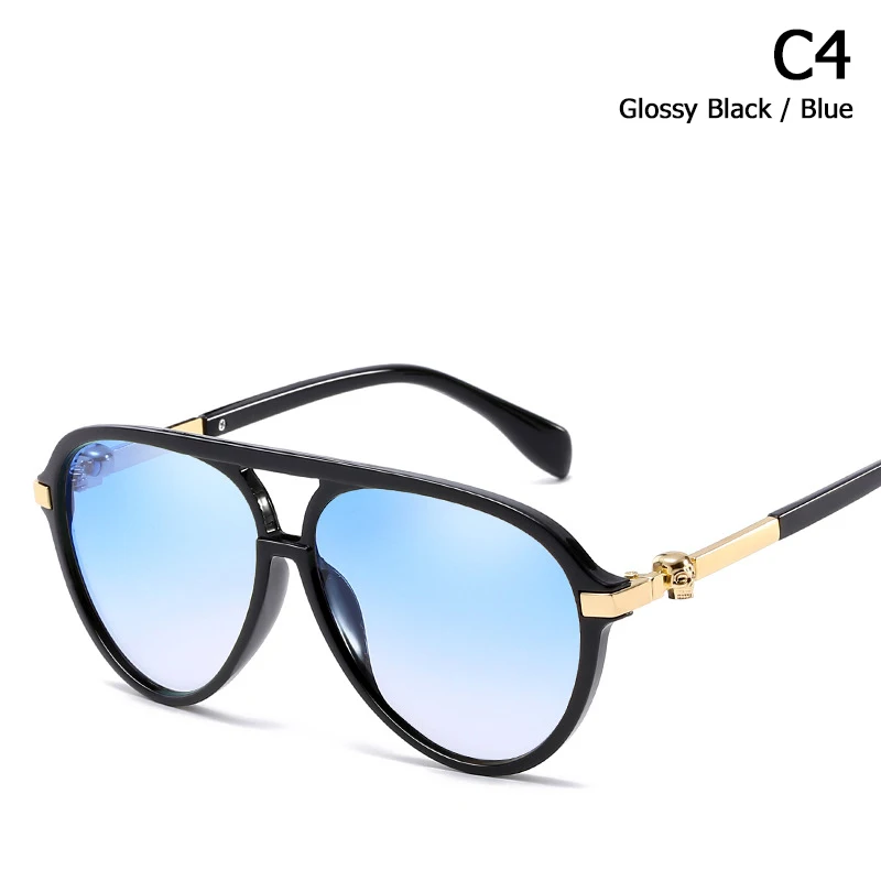 JackJad новые модные авиационные стильные крутые солнцезащитные очки с украшением в виде черепа винтажные градиентные брендовые дизайнерские солнцезащитные очки Oculos De Sol 2748 - Цвет линз: C4