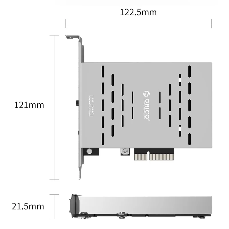 ORICO PRS2 Настольный PCI-E M.2 дисковый массив карточка SSD Нержавеющая сталь высокоскоростной Raid жесткий диск карты расширения