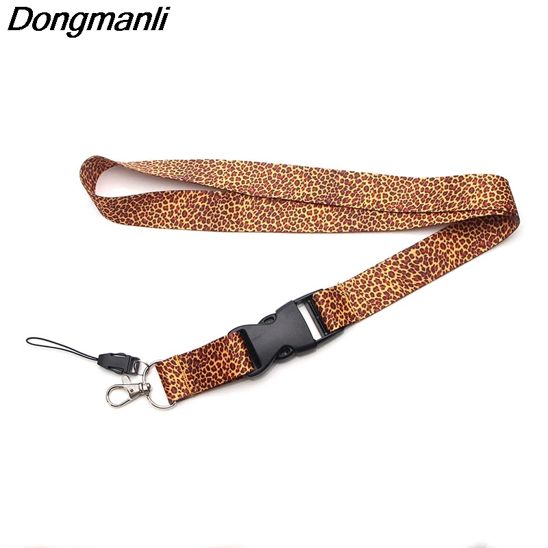 P2800 Dongmanli leopard print Lanyard бейдж ID Lanyards/веревка для мобильного телефона/брелок для ключей, аксессуары для ключей