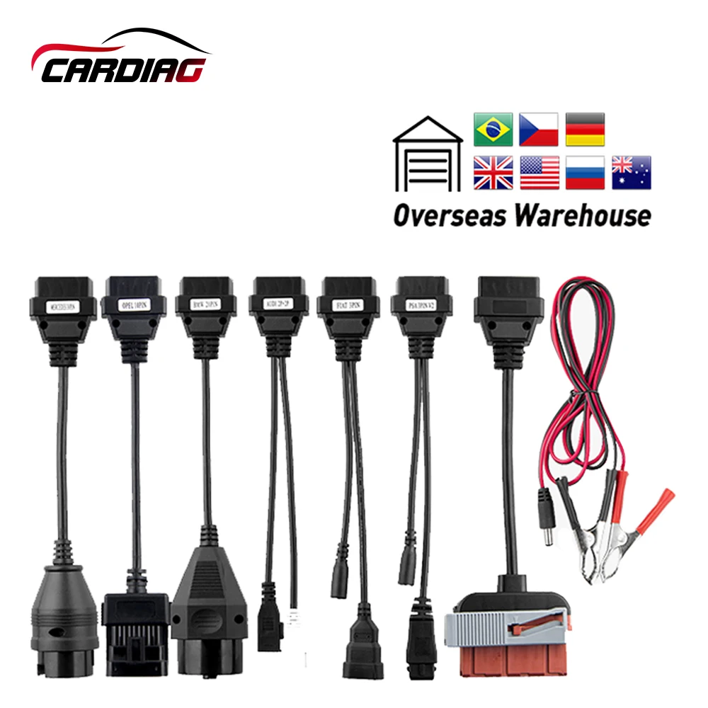 

Full Set 8 CDP TCS Pro Car Cables OBD/OBD2 Diagnostic Tool Connector For Multi-Brand Cars Professional Auto Cable Car Interface
