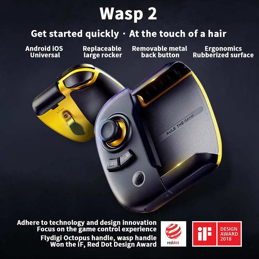 Flydigi wasp2 bluetooth gamepad auxiliar teclado &