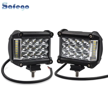 

Safego 2pcs 4 inch 57W Led Work Light Side Luminous for Pickup Camper Trailer 12V 24V Light Bar Combo For 4x4 Trucks Offroad