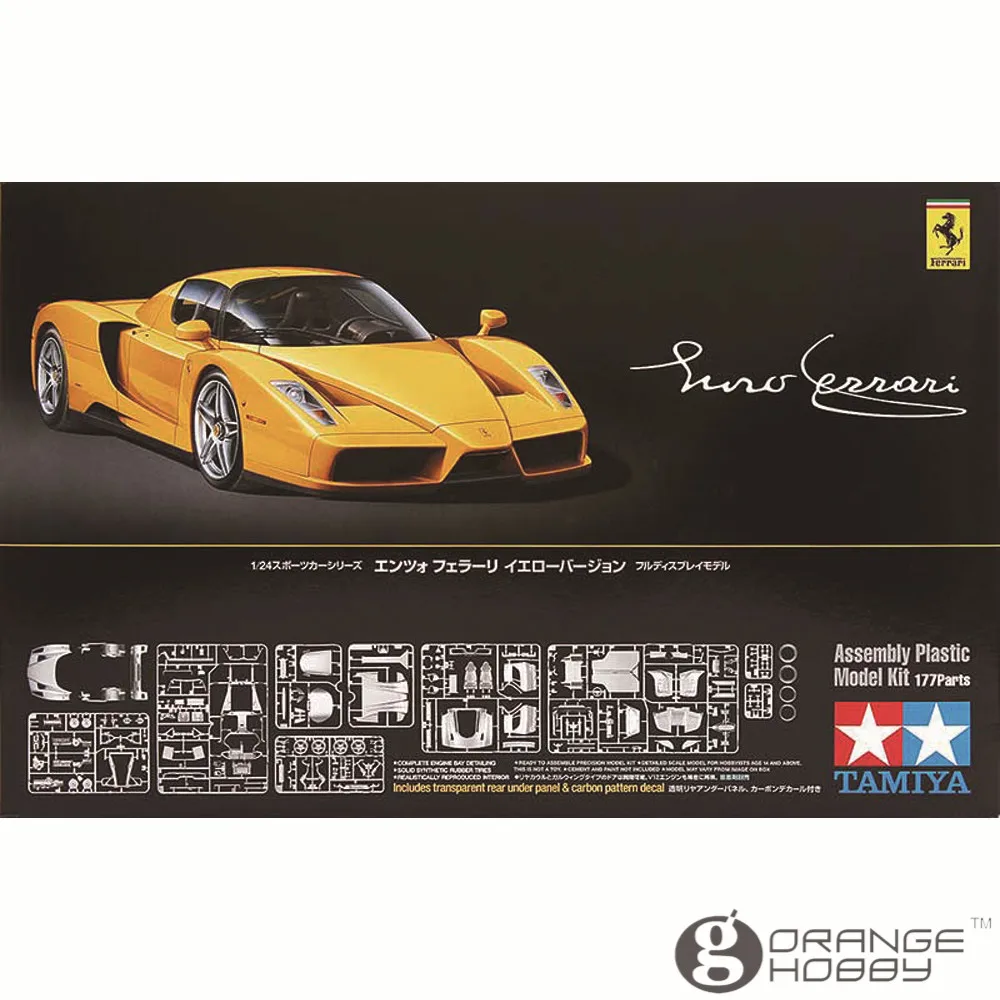 

OHS Tamiya 24301 1/24 Enzo Yellow Scale Assembly Car Model Building Kits
