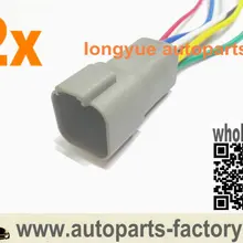 Longyue 2 шт OEM 6pin Deutsch серии DT промышленный серый штекер разъем косички 8"