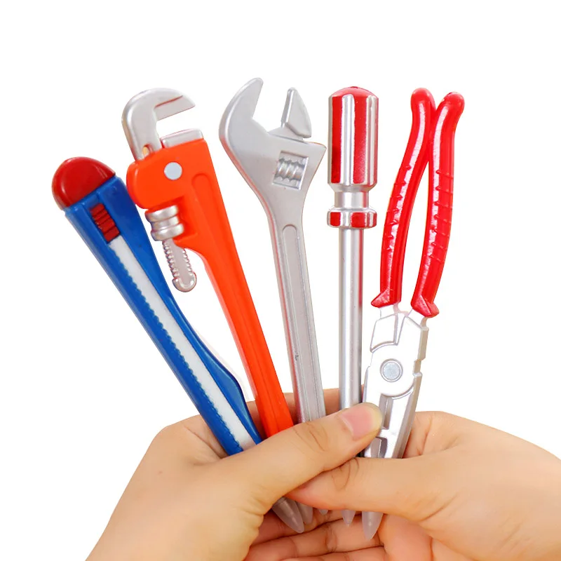 

Simulation Hardware Tools Vise Hand Knife Hammer Creative Ballpoint Pens Quality Pen Office School Supplies Tool