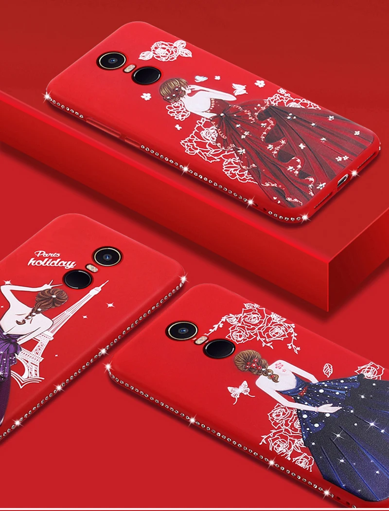 dress girl silicone case redmi 5 plus (3)